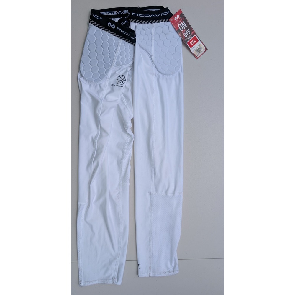 McDavid HEX Compression Tights White Padded Leggings 2XL 7340